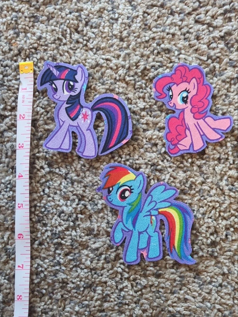 My Little Pony Iron-On Patch Trio - Pinkie Pie, Twilight Sparkle, Rainbow Dash